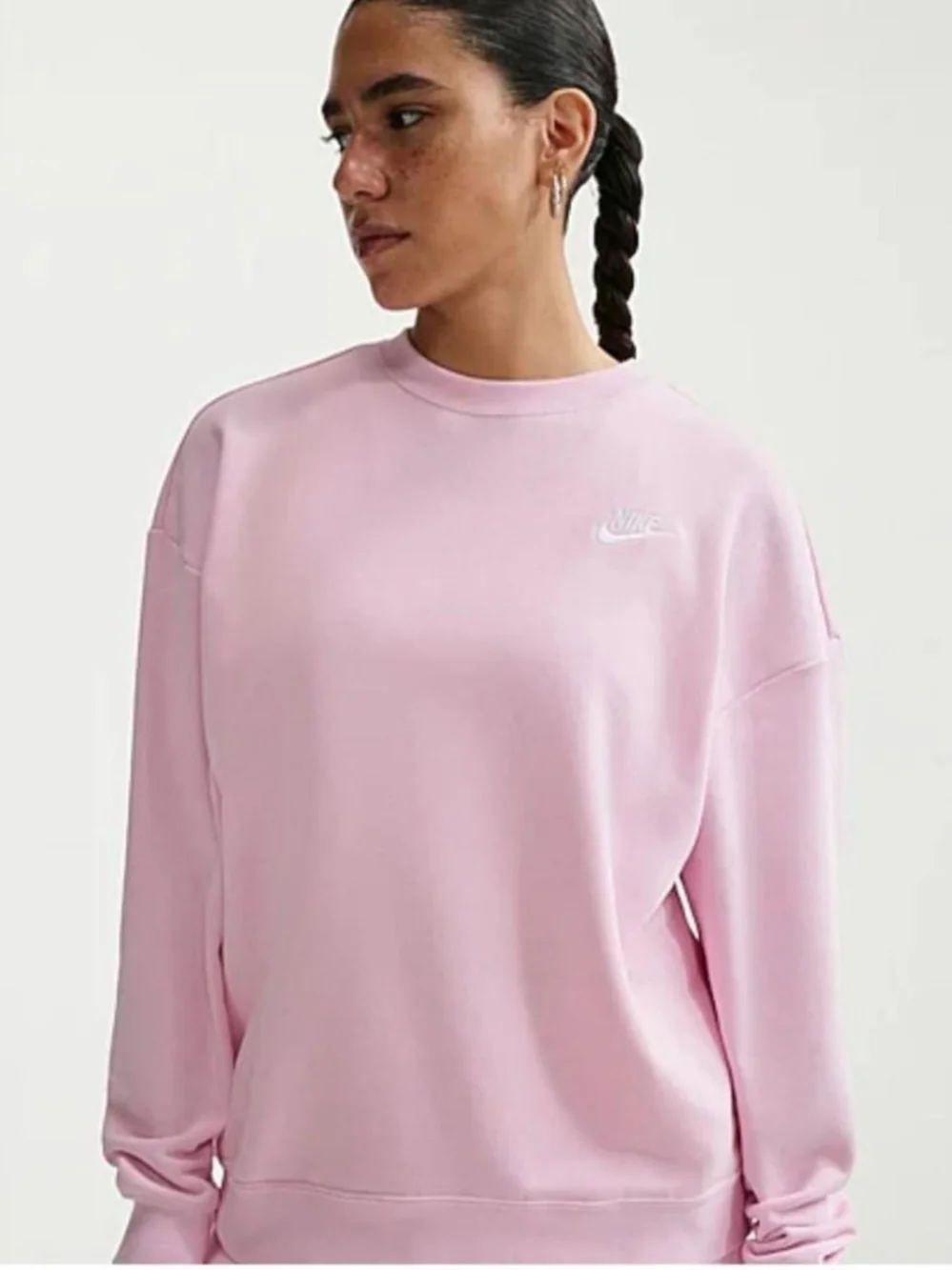 Nike Pink Fleece Joggers with White Swoosh